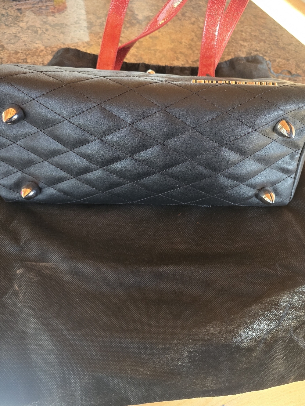 Brand New! Glittery Coral Lux De Ville Silver Clasp Retro/Vintage Inspo Hand Bag - Picture 6 of 12
